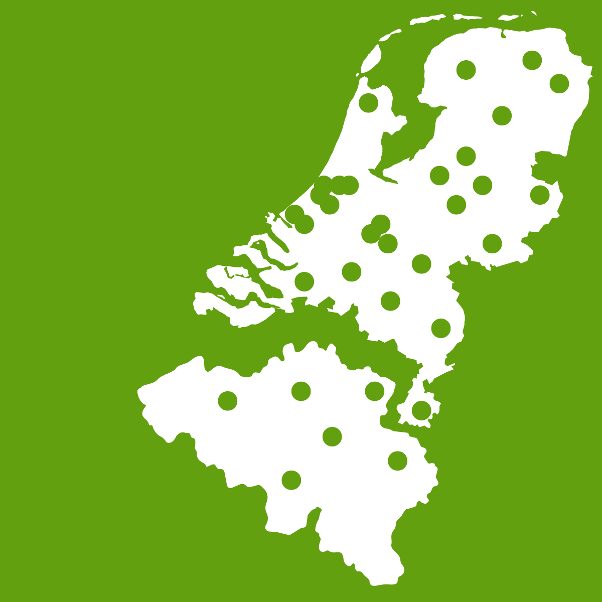 Landkaart NL & BE